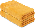 Melissa Linen, 2 Piece Hand Towel Set, 100% Turkish Cotton Face Hand Towels for Bathroom, 20 in x 35 in, Absorbent, Quick Dry, Durable and Soft, Spa and Hotel Quality, Yellow