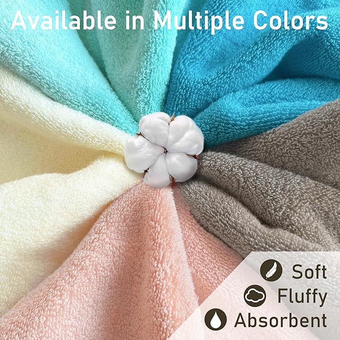 Hand Towels for Bathroom (4 Pack, 14"x30") - 100% Cotton | Thick 480GSM | Light Weight | Absorbent | Soft, Fluffy Hand towel for Showering & Guest Use, Bathroom Accessories & Home Decor, Brown