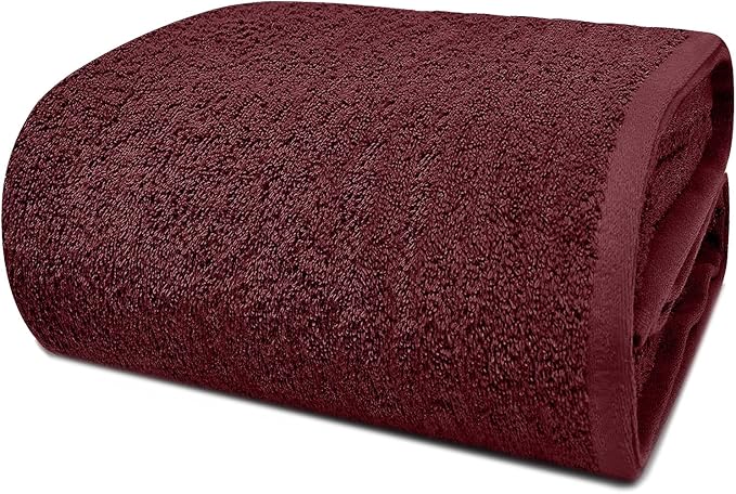 DAN RIVER Pack of 1 Bath Sheet 40x80 Inches, Jumbo Bath Towels, Soft and Absorbent Extra Large Towels - Pomegranate