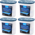 Moisture Absorber Activated Charcoal 18 oz/510g | Removes Moisture, Damp, Humidity & Odors | Odor Absorber | Moisture Trap for Bathroom, Closet, Kitchen & Small Spaces | Set of 4