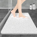 Joyhalo Bathtub Mat Non Slip, Bath Mat for Tub, Shower Mats for Inside Shower, 31.5x16 Inch, PVC Loofah Bathroom Mats for Wet Areas, Quick Drying, White
