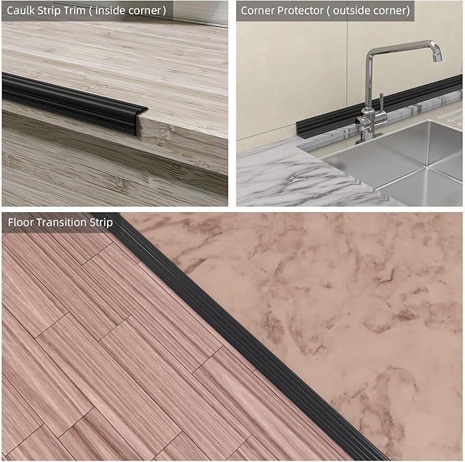 10FT Flexible Wall Corner Protector Moulding Trim, Peel and Stick Inside & Outside Wall Corner Guards Edge Protector,Self Adhesive Molding Trim Strip for Edge Ceiling