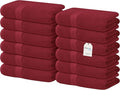 Avalon Towels Luxury Washcloths Value Pack of 12 – Premium Cotton, Soft & Absorbent Wash Cloths for Body and Face, Hotel and Spa Quality Wash Clothes, Quick Dry and Machine Washable (Crimson Red)