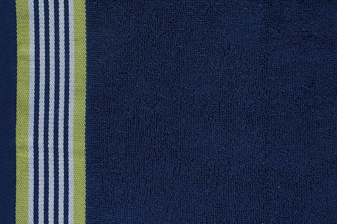 CASA COPENHAGEN He & She 4 Pieces Large Bath Towel Set- Violet Indigo + Teal Green, 550 GSM, Designed in Denmark Made of Soft Egyptian Cotton for Bathroom, Kitchen & Shower