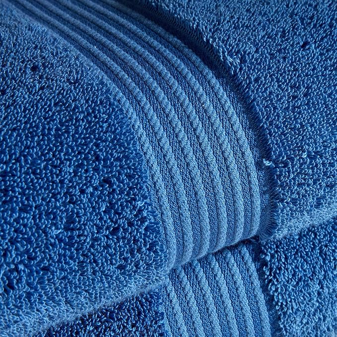 Christy Supreme Hygro Family Towel Set | Deep Sea Blue | 100% Luxury Supima Cotton | Ultra Soft | Super Absorbent | 650GSM | 2 Bath Sheets 2 Bath Towels 2 Hand Towels