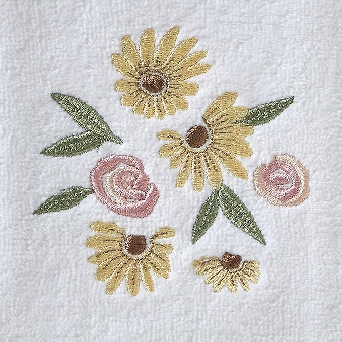 SKL Home by Saturday Knight Ltd. Tossed Flowers Hand Towel (2-Pack), White