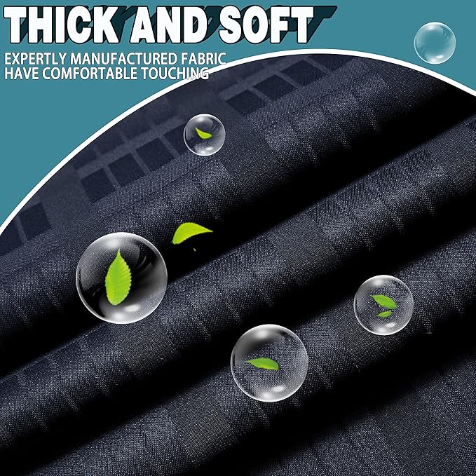 Conbo Mio Stall No Hook Shower Curtain with Snap in Liner Set, Hotel Luxury Black Shower Curtains for Bathroom with See Through Top Window, Waterproof, Washable 54W x 74H