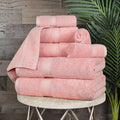 BLUENILEMILLS Madison Egyptian Cotton Towels, Towel Set for Bathroom, Shower, Hotel, Plush, 800 GSM, Highly Absorbent and Ultra-Soft Towels, Bath Essentials, 8 Piece Assorted Towel Set, Tea Rose