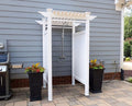 7.4ft H x 5.1ft W x 3.9ft L (1 Enclosure) Zippity Oceanside Outside Shower Enclosure Kit, White Vinyl Outdoors Shower Kit for Pool Shower, Outdoor Changing Room, Beach Shower, Outdoor Bathroom ZP19024