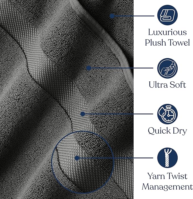Delara Organic Cotton Luxuriously Plush Hand Towel Pack of 2 | GOTS & OEKO-TEX Certified | Premium Hotel Quality Towels | Feather Touch Technology|650 GSM Long Staple|Soft, Quick Dry & Ultra-Absorbent