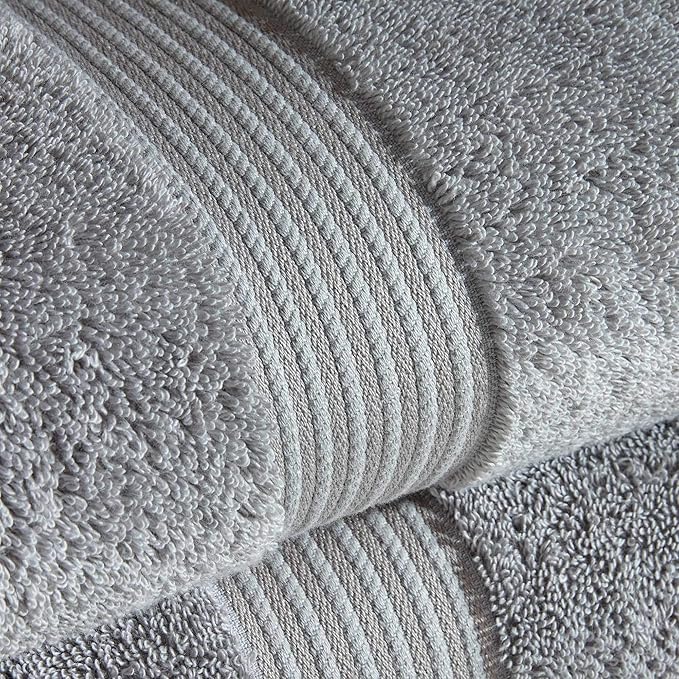 Christy Supreme Hygro 6 Piece Towel Set | Silver Grey | 100% Luxury Supima Cotton | Ultra Soft | Super Absorbent | 650GSM | 2 Bath Towels 2 Hand Towels 2 Face Cloths