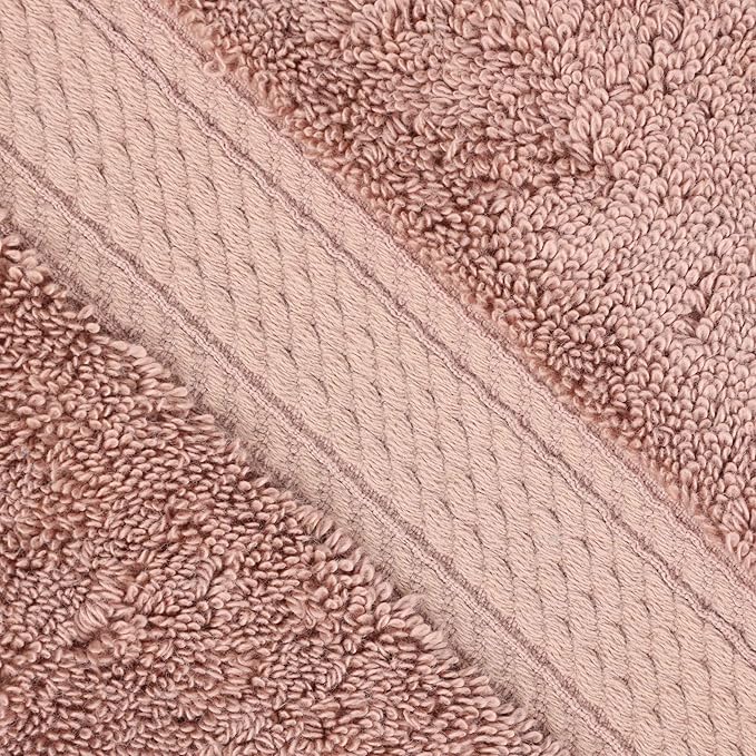 BLUENILEMILLS Madison Egyptian Cotton Face Towel/Washcloth Set, for Kitchen, Bathroom, Shower, Plush, 800 GSM, Highly Absorbent and Ultra-Soft Face Towels, Washcloths, Set of 6, Muted Mauve
