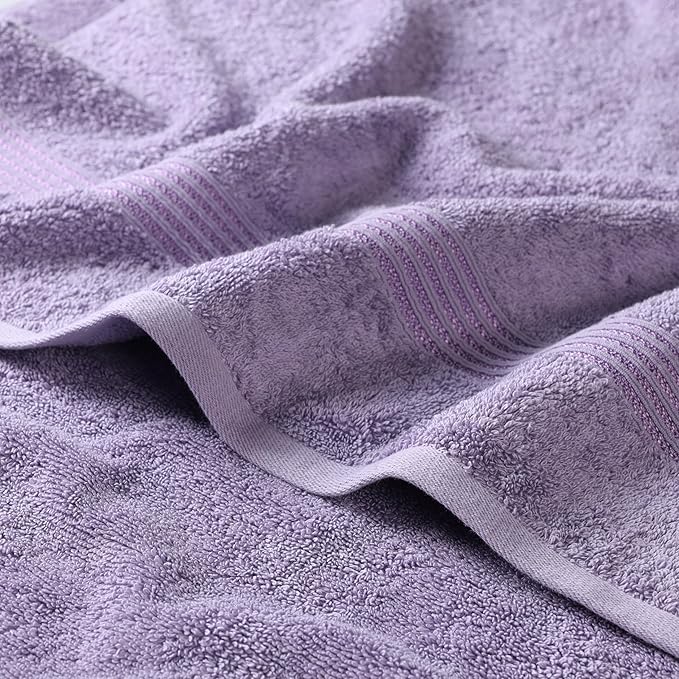 Superior Egyptian Cotton 2-Piece Bath Sheet Towel Set, Oversized Body Towels For Adults And Kids, Large Towel For Bath, Shower, Guest Bathroom, Spa, Gym, Resort, Essentials, Airbnb, Royal Purple