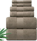 Ultra Soft & Plush Viscose from Bamboo Bath Towels - 700 GSM Luxury Bath Towels - 6 Piece Set - Super Absorbent & Quick Drying (Taupe)
