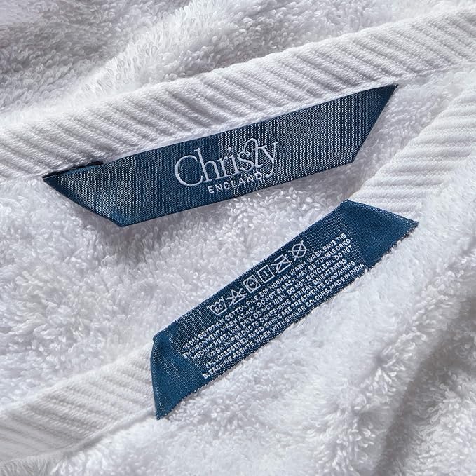 Christy Renaissance 6 Piece Towel Set | White | 100% Egyptian Cotton | Luxuriously Soft and Super Absorbent | 675 GSM | 2 Bath Towels 2 Hand Towels 2 Face Cloths