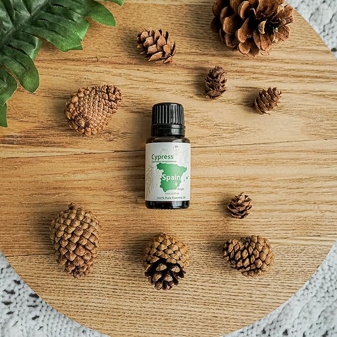 Cypress Essential Oil - Direct from Essential Oils SL in Mediterranean Spain - Aceite de Ciprés for Diffuser, 100% Pure Therapeutic Grade - Aromatheraphy, Skincare (2lbs)