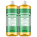 Dr. Bronner's Pure-Castile Magic Liquid Soap (Almond, 32 Ounce, 2-Pack)- Made with Regenerative Organic Certified Oils, 18-in1 Uses: Face, Hair, Hand & Body Soap, Laundry, Pets- Concentrated, Vegan