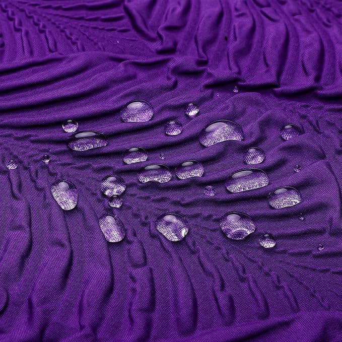 Gibelle Purple Shower Curtain for Bathroom, 3D Embossed Textured Fabric Shower Curtain, Modern Farmhouse Chic Soft Cloth Shower Curtain Set with Hooks, 72x72
