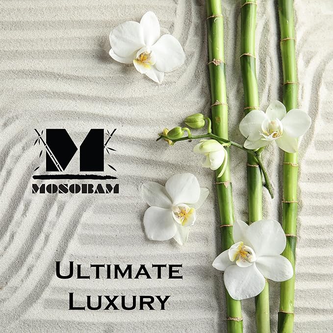 Mosobam Luxury Turkish 8pc Towel Set 30X58 16X30 13X13 Navy Blue 700 GSM Bamboo Viscose & Aegean Turkish Combed Cotton
