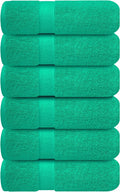 Infinitee Xclusives Green Hand Towels for Bathroom - Set of 6 (16x28 inches) 600 GSM, 100% Cotton Ultra Soft, Quick Drying, Hotel Quality Hand Towel Set (Vivid Green)