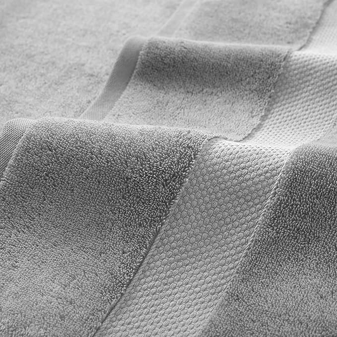Aston & Arden Egyptian Wash Cloths - Pack of 6 - Oversized Ultra Soft Thick & Absorbent, 100% Ringspun Egyptian Cotton Bathroom Towel for Spa, Hotel, 600 GSM, 13 x 13 in, Dark Grey