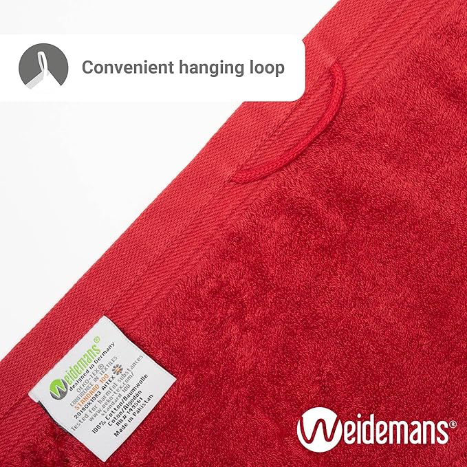 100% Cotton Washcloths Set 13” x 13” | Burgundy Towels | Set of 12 Ultra Soft and Highly Absorbent Washcloths Sets for Bathroom, Gym, Hotel, Spa | Machine Washable Face Towel