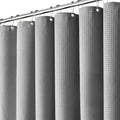 Inhousolu Fabric Shower Curtain Waffle Weave, 230 GSM Heavy Duty, Weighted Hem, 14 Metal Hooks, Water Repellent, Machine Washable, Hotel Spa Luxury Bath Curtain Set, 72 x 84 Inch, Grey