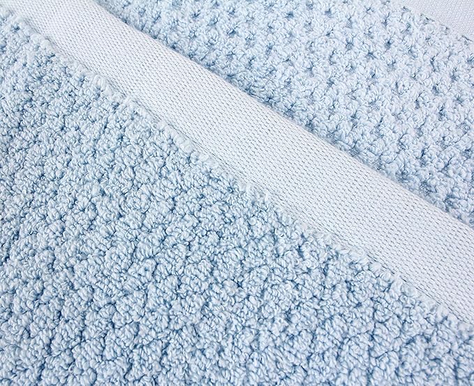 Everplush Diamond Jacquard Quick Dry Bath Towel,1Pack,Aquamarine