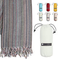 BAY LAUREL Turkish Beach Towel with Travel Bag 39 x 71 Quick Dry Sand Free Lightweight Large Oversized Towels Light