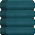 Belizzi Home Ultra Soft 4 Pack Oversized Bath Towel Set 27x54 inches, 100% Cotton Bath Towels, Highly Absorbant Compact Quickdry & Lightweight Towel, Ideal for Gym Travel Camp Pool - Teal