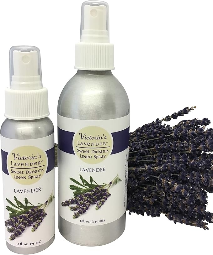 Victoria's Lavender Aromatherapy Pillow and Linen Mist - Made in USA, Soothing Lavender Essential Oil, Bed and Pillow Spray for Ultimate Aromatherapy Experience - (8 oz Plus 2 oz)