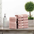 BLUENILEMILLS Madison Egyptian Cotton Face Towel/Washcloth Set, for Kitchen, Bathroom, Shower, Plush, 800 GSM, Highly Absorbent and Ultra-Soft Face Towels, Washcloths, Set of 6, Muted Mauve