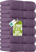 Utopia Towels 6 Pack Premium Hand Towels Set, 16 by 28 inches, 100% Ring Spun Cotton, Ultra Soft and Highly Absorbent 600GSM Towels for Bathroom, Gym, Shower, Hotel, and Spa, Plum