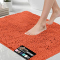 GORILLA GRIP Bath Rug Mat 30x20, Thick Soft Absorbent Chenille, Quick Dry Microfiber Mats, Rubber Backing Washable Shower Floor Rugs, Bathmat Runner, US Designed Bathroom Home Decor Accessories Coral