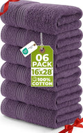 Utopia Towels 6 Piece Premium Hand Towels Set, 16 by 28 inches, 100% Ring Spun Cotton, Lightweight and Highly Absorbent Towels for Bathroom, Travel, Camp, Hotel, and Spa, Plum