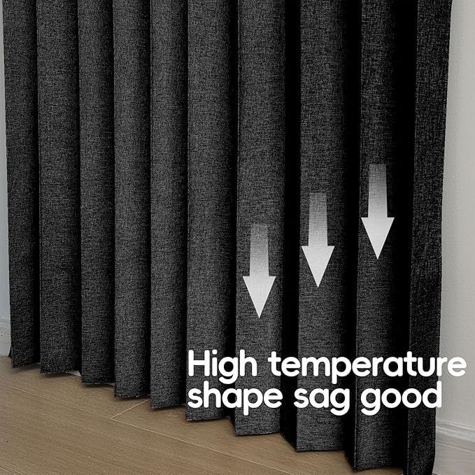 100% Blackout Fabric Folding Door Curtain with Magnetic Closure - Accordion Style for Sliding Doors, Closets,Wardrobe and Temporary Door Solutions Doorway Curtains（W42 x L78, Black，1 Panel）