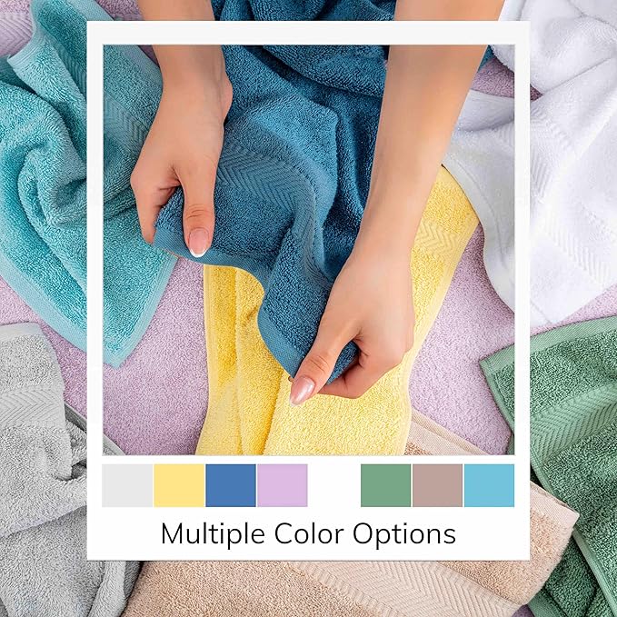 TEXTILOM Bath Towel Set – Hotel and Spa Quality & Soft & Absorbent & Quick Dry Bath Towels for Bathroom – 100% Turkish Cotton Bathroom Towels Set of 4 (27 x 54 inches)- Navy