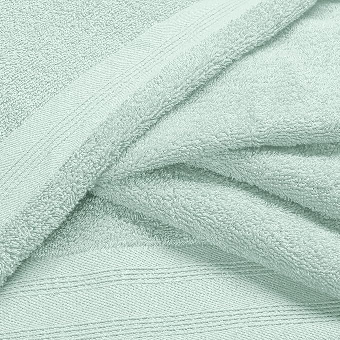 Cotton 2 Pack Oversized Bath Towel Set 28x55 inches, Large Bath Towels, Ultra Absorbant Compact Quickdry & Lightweight Towel, Ideal for Gym Travel Camp Pool - Sea Green