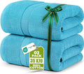 Utopia Towels Luxurious Jumbo Bath Sheet 2 Piece, 600 GSM, 35 by 70 Inches, 100% Ring Spun Cotton, Highly Absorbent and Quick Dry Extra Large Bath Towel, Super Soft Towel, Turquoise