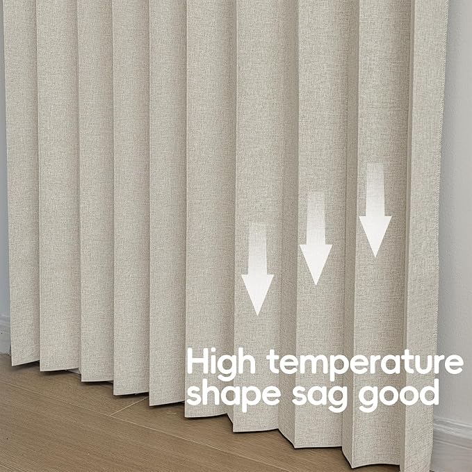 100% Blackout Fabric Folding Door Curtain with Magnetic Closure - Accordion Style for Sliding Doors, Closets,Wardrobe and Temporary Door Solutions Doorway Curtains（W42 x L78, Off White 1 Panel）