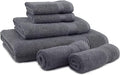 East'N Blue Lara Premium Bath Towel Set 6 Piece - Soft & Highly Absorbent Bathroom Towel Set, 100% Luxury Turkish Cotton, Flannel Bath Towels, 1 Bath Towel, 1 Hand Towel, 4 Washcloths - Dark Gray