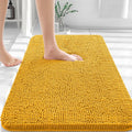 OLANLY Bathroom Rugs 36x24, Extra Soft Absorbent Chenille Bath Rugs, Rubber Backing Quick Dry, Machine Washable Bath Mats for Bathroom Floor, Tub and Shower, Home Decor Accessories, Golden Yellow