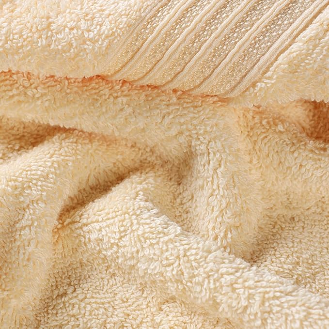 Superior Egyptian Cotton 10-Piece Face Towel Set , Small Towels For Facial, Spa, Quick Dry, Absorbent Towels, Bathroom Accessories, Guest Bath, Home Essentials, Washcloth, Airbnb, Canary