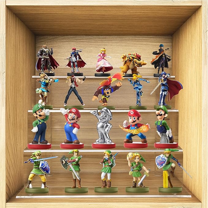 12 Inch Acrylic Shelf for Perfume Organizer, 4 Tier Funko POP Shelves, Cologne Organizer Tiered Riser Display Stand, Acrylic Display for Decoration