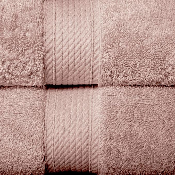 BLUENILEMILLS Madison Egyptian Cotton Towels, Towel Set for Bathroom, Shower, Hotel, Plush, 800 GSM, Highly Absorbent and Ultra-Soft Towels, Bath Essentials, 10 Piece Assorted Towel Set, Muted Mauve