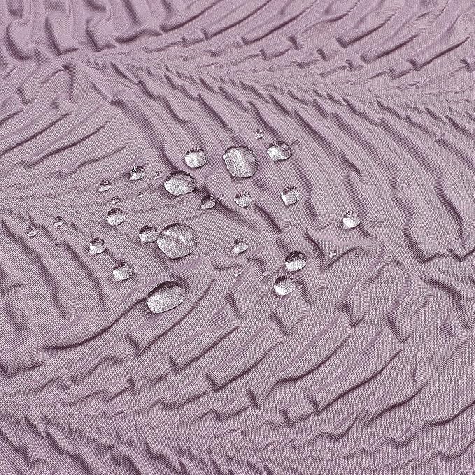 Gibelle Lavender Purple Shower Curtain for Bathroom, 3D Embossed Textured Fabric Shower Curtain, Modern Farmhouse Chic Soft Cloth Shower Curtain Set with Hooks, 72x72