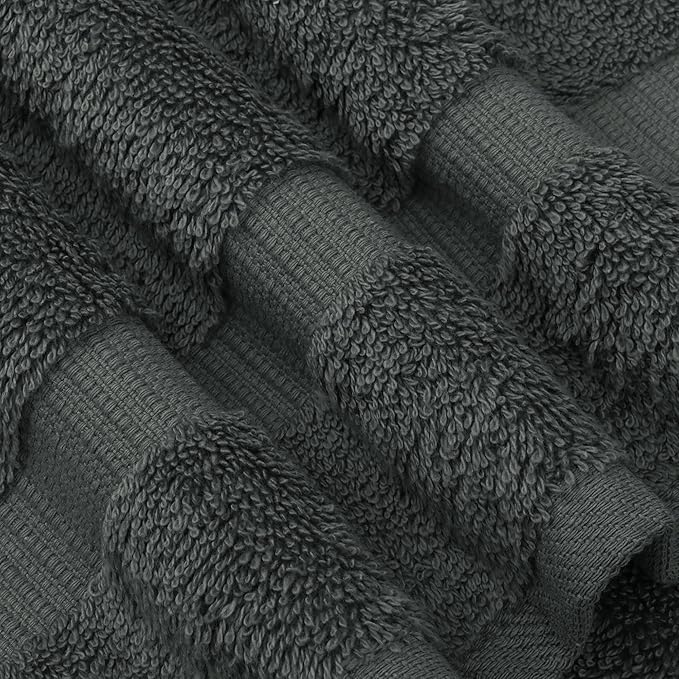 Chakir Turkish Linens Premium Cotton Absorbent Turkish Towels (8-Piece Towel Set, Dark Gray)