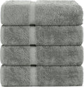Chakir Turkish Linens Premium Cotton Absorbent Turkish Towels (Bath Towel - Set of 4, Gray)