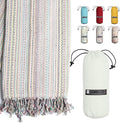 BAY LAUREL Turkish Beach Towel with Travel Bag 39 x 71 Quick Dry Sand Free Lightweight Large Oversized Towels Light