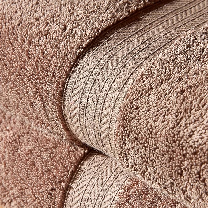 Christy Renaissance 6 Piece Brown Towel Set| 100% Egyptian Cotton | Luxury Bathroom Towels | Soft and Super Absorbent | 675 GSM | 2 Bath Sheet 2 Hand 2 Face | Mink